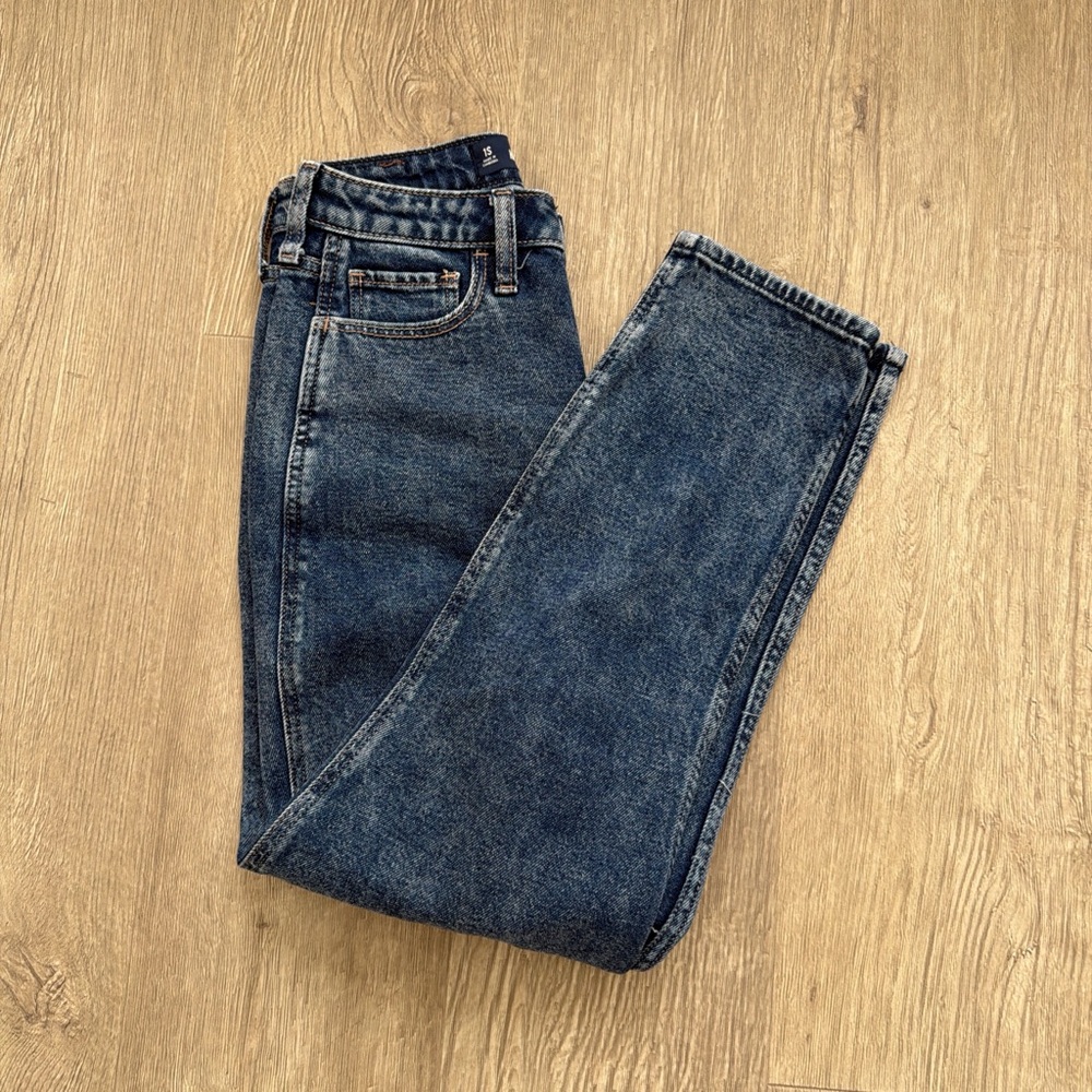 Hollister High-Rise Women's Dark Blue Mom Jeans